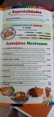 Menu photo 5 El Rancho Tropical Norwich, CT