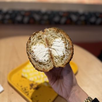 Yellow - Za'atar Croissant (~$7): cross-section - Coffee & Tea Near Me - Washington, DC, District of Columbia