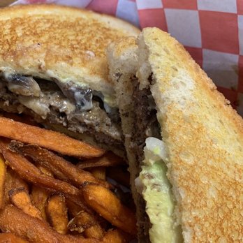 The Shack - Bistro Burger w/ sweet potato fries - Hot Dogs Near Me - San Antonio, Texas The Shack - Bistro Burger w/ sweet potato fries - Hot Dogs Near Me - San Antonio, Texas