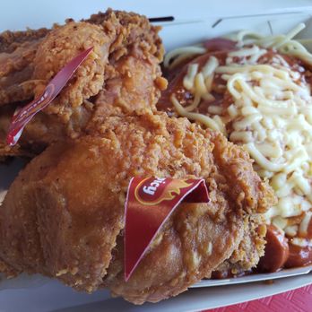 Jollibee - two piece spicy with a side of spaghetti - Chicken Shop Near Me - Chandler, Arizona