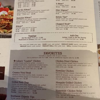 Colton's Steakhouse - Menu as of 8/29/21 - American Near Me - Bardstown, Kentucky