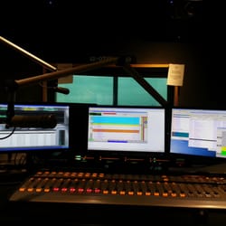 96.1 Kiss Fm WKST - Here's a shot of the @961Kiss broadcast studio as I sit in working #StuffABus for The Morning Freak Show w/ @fsmikey & fsbigbob