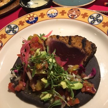 Adobe Grill - Tuna with Mole sauce - perfectly cooked. Excellent recommendation from our server - Mexican Near Me - La Quinta, California
