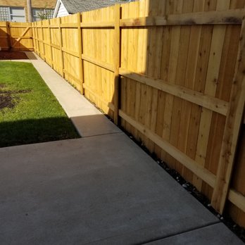 Just Fence It - Clear pre-stained cedar dog earred fence - Fences & Gates Near Me - Hillside, Illinois