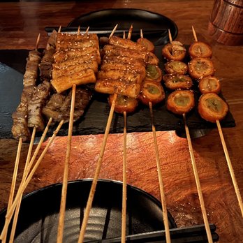 Chat Bar - a variety of skewered food on a tray - Chinese Near Me - Toronto, Ontario