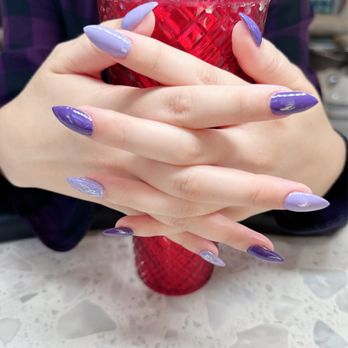 Trending Nails Spa - Purple, lavender, set, nails, matching - Waxing Near Me - San Jose, California