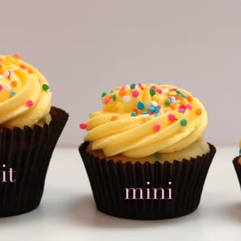 Frost It Cakery - Frost It Cupcakery's three cupcakes sizes~! - Bakeries Near Me - Thousand Oaks, California