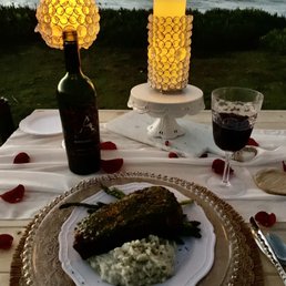 Engagement Dinner: Ribeye, asparagus and garlic mashed potatoes. Engagement Dinner: Ribeye, asparagus and garlic mashed potatoes.