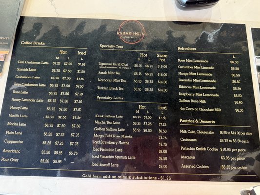 Menu photo 2 Karak House Coffee Laguna Hills, CA Menu photo 2 Karak House Coffee Laguna Hills, CA