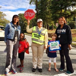 Conn Magnet Elementary School - Walk to School Day at Conn Elementary