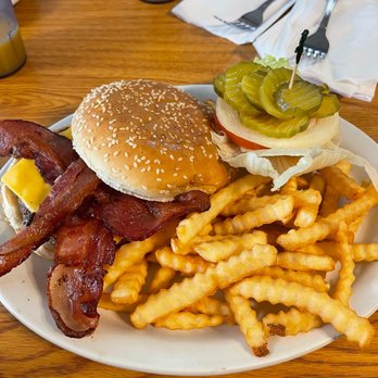 Southshore Cafe - Bacon cheeseburger W/ fries - American Near Me - Alameda, California Southshore Cafe - Bacon cheeseburger W/ fries - American Near Me - Alameda, California