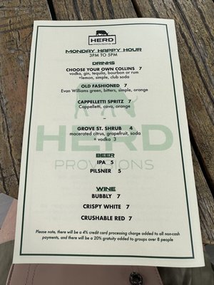 Menu photo 5 Herd Provisions Charleston, SC