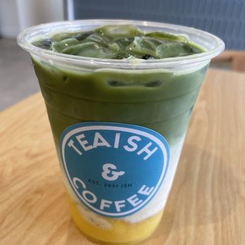 Teaish & Coffee - Mango Matcha (TikTok: @justandyvu) - Coffee & Tea Near Me - Buena Park, California