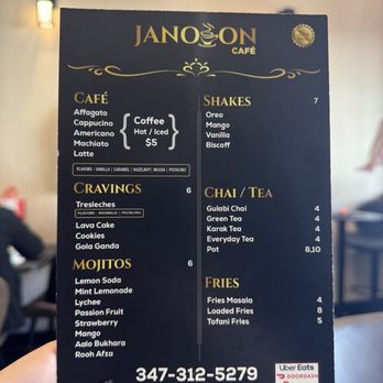 Janooon Cafe - Menu - Cafes Near Me - Brooklyn, New York