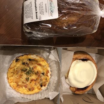 Sweet Rose Bakeshop - Quiche Lorraine, cinnamon bun, pumpkin bread loaf - Bakeries Near Me - Purcellville, Virginia Sweet Rose Bakeshop - Quiche Lorraine, cinnamon bun, pumpkin bread loaf - Bakeries Near Me - Purcellville, Virginia
