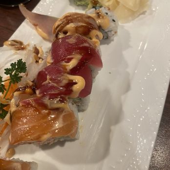CoCo Mongolian Grill & Sushi - California roll and rainbow roll dipped in mayonnaise. - Bars Near Me - Redding, California CoCo Mongolian Grill & Sushi - California roll and rainbow roll dipped in mayonnaise. - Bars Near Me - Redding, California
