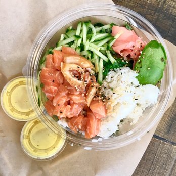 FISH DISTRICT - Salmon poke bowl - Seafood Near Me - San Diego, California