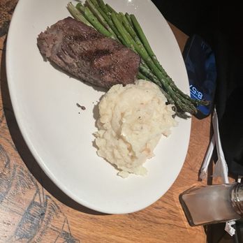 BJ's Restaurant & Brewhouse - Asparagus, mashed potatoes and steak cooked rare... delicious - Pizza Near Me - Noblesville, Indiana BJ's Restaurant & Brewhouse - Asparagus, mashed potatoes and steak cooked rare... delicious - Pizza Near Me - Noblesville, Indiana