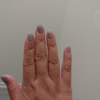 SOPHIA NAILS & SPA - I can't remember the color number but its way too sheer. And see that slightly bit of glitter polish? Beware, they'll charge you for it. - Nail Salons Near Me - Poway, California SOPHIA NAILS & SPA - I can't remember the color number but its way too sheer. And see that slightly bit of glitter polish? Beware, they'll charge you for it. - Nail Salons Near Me - Poway, California