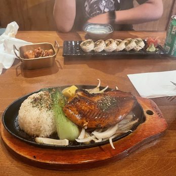 Aji Izakaya - Sizzling Teriyaki Tilapia Steak Plate - Ramen Near Me - Rosenberg, Texas Aji Izakaya - Sizzling Teriyaki Tilapia Steak Plate - Ramen Near Me - Rosenberg, Texas