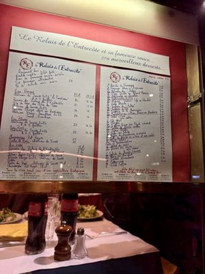 Menu photo 2 Le Relais de l’Entrecôte Paris, 75 Menu photo 2 Le Relais de l’Entrecôte Paris, 75