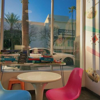 Cookie Dough Dreams - More seating area and provided games to play with loved ones while you eat and relax. - Desserts Near Me - Burbank, California Cookie Dough Dreams - More seating area and provided games to play with loved ones while you eat and relax. - Desserts Near Me - Burbank, California