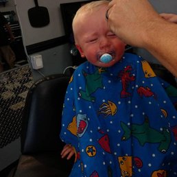 My son's first cut with the guys, wasn't too sure about the cut, but loved the sucker after, these guys rock My son's first cut with the guys, wasn't too sure about the cut, but loved the sucker after, these guys rock