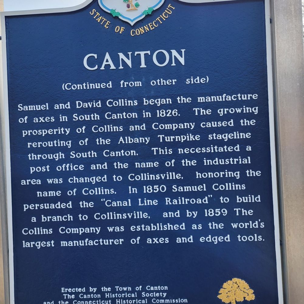 Canton Historical Marker - Landmarks & Historical Buildings Near Me - Collinsville, Connecticut Canton Historical Marker - Landmarks & Historical Buildings Near Me - Collinsville, Connecticut