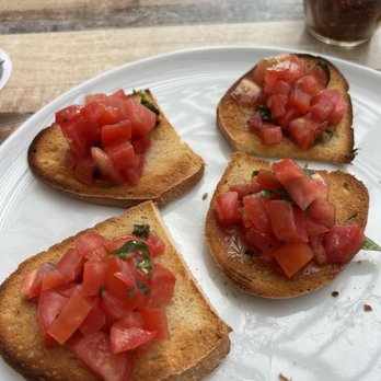 La Dolce Vita - Bruschetta with olive oil, tomatoes and basil - Italian Near Me - Puerto Vallarta, JAL La Dolce Vita - Bruschetta with olive oil, tomatoes and basil - Italian Near Me - Puerto Vallarta, JAL