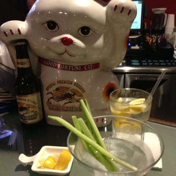 Asahi Teppanyaki & Sushi - Our fave seats at the bar - my fave Ichiko martini waiting - Sushi Bars Near Me - Flower Mound, Texas