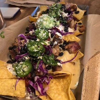 TownHall - Loaded Nachos w/queso (subbed grilled chicken for chili) - New American Near Me - Columbus, Ohio