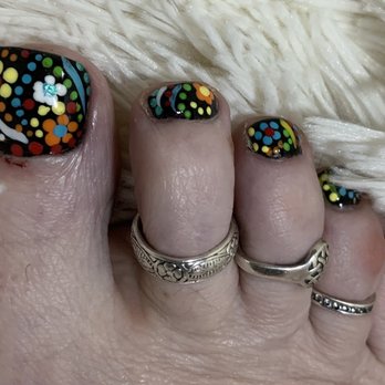 Unique Nails & Spa - 'Day of the Dead' toes for Halloween - Nail Salons Near Me - Orange, California