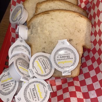 The County Line - Famous bread with honey butter. It was good but not great. - Barbeque Near Me - San Antonio, Texas The County Line - Famous bread with honey butter. It was good but not great. - Barbeque Near Me - San Antonio, Texas