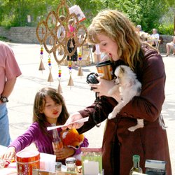 Groomingdales - My neice and I at the local street market.