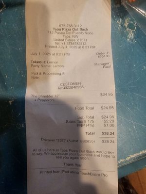 Taos Pizza Out Back by null