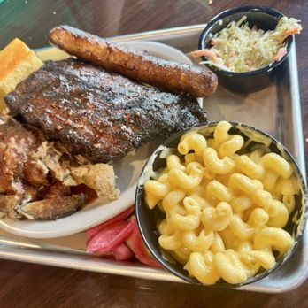 Little Mark's BBQ & Grill - Sampler BBQ Platter - Burgers Near Me - Vernon, Connecticut Little Mark's BBQ & Grill - Sampler BBQ Platter - Burgers Near Me - Vernon, Connecticut