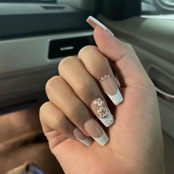 SB Nailbar - French manicure acrylic with designs - Nail Salons Near Me - Santa Barbara, California SB Nailbar - French manicure acrylic with designs - Nail Salons Near Me - Santa Barbara, California