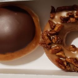 Krispy Kreme - Chocolate Cream and Caramel Pecan Donuts from Krispy Kreme Erie