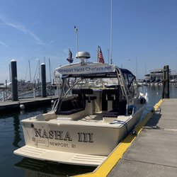 Newport Yacht Charters - Large cockpit with two bench seats. Big enough to be very comfortable.