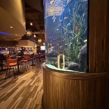 Kona Grill - La Cantera - Hostess area, view of the kitchen and front dining room - Sushi Bars Near Me - San Antonio, Texas