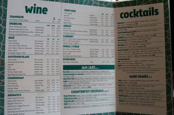 Menu photo 1 The Flying Moa Auckland, WGN