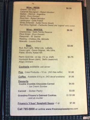 Menu photo 7 Fricano's Pizza Comstock Park, MI