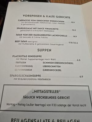 Menu photo 6 Plachutta's Neuer Markt Vienna, 9