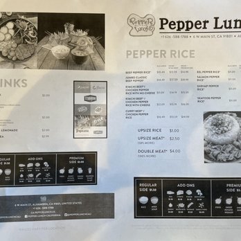 Pepper Lunch - Menu-front (3/2021) - Japanese Near Me - Alhambra, California Pepper Lunch - Menu-front (3/2021) - Japanese Near Me - Alhambra, California