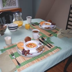 Green Cat Guest House - Breakfast the first morning at the Green Cat B&B