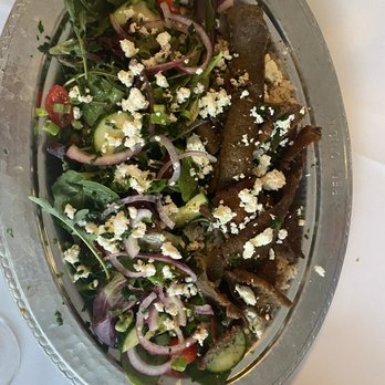 Red Onion Organic - Lamb w/rice and Greek salad- forgot what the exact name is - Mediterranean Near Me - Destin, Florida Red Onion Organic - Lamb w/rice and Greek salad- forgot what the exact name is - Mediterranean Near Me - Destin, Florida