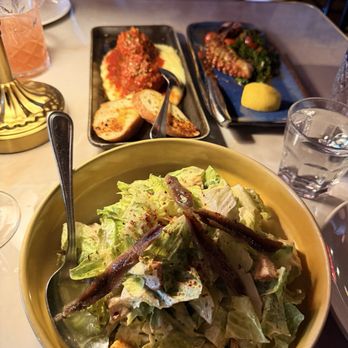 Blind Butcher - Cesar salad, meatballs and octopus - New American Near Me - San Francisco, California