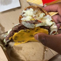 McDonald's - A burger with no bun on the damn bottom like I'm supposed to eat the damn box