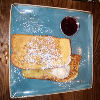 First Watch - French Toast (Custard-dipped, thick-cut brioche bread with whipped butter, powdered cinnamon sugar and warm mixed berry compote.) - Breakfast & Brunch Near Me - Morris Plains, New Jersey
