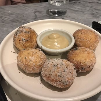 Slanted Door - Sesame donuts... way too much alcohol in pudding. - Vietnamese Near Me - San Ramon, California Slanted Door - Sesame donuts... way too much alcohol in pudding. - Vietnamese Near Me - San Ramon, California